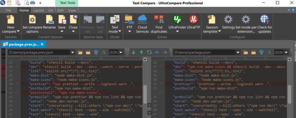 Powerful 2 or 3-way text compare/merge