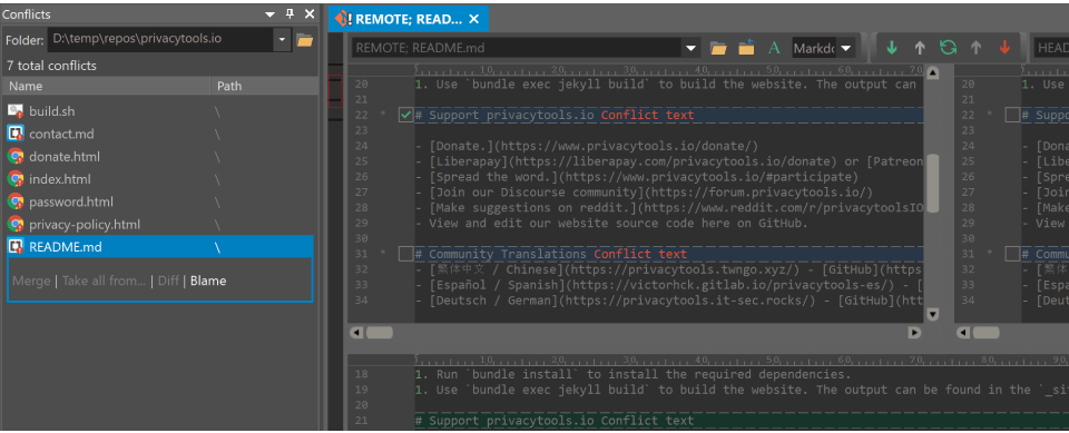 Resolve merge conflicts in UltraCompare